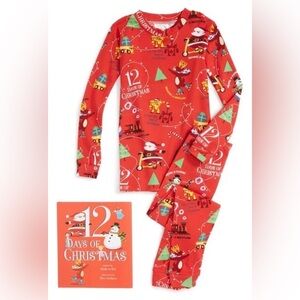 BOOKS to BED - Kids Pajamas unisex 12 Days of Christmas - Holiday Kids set- NWT